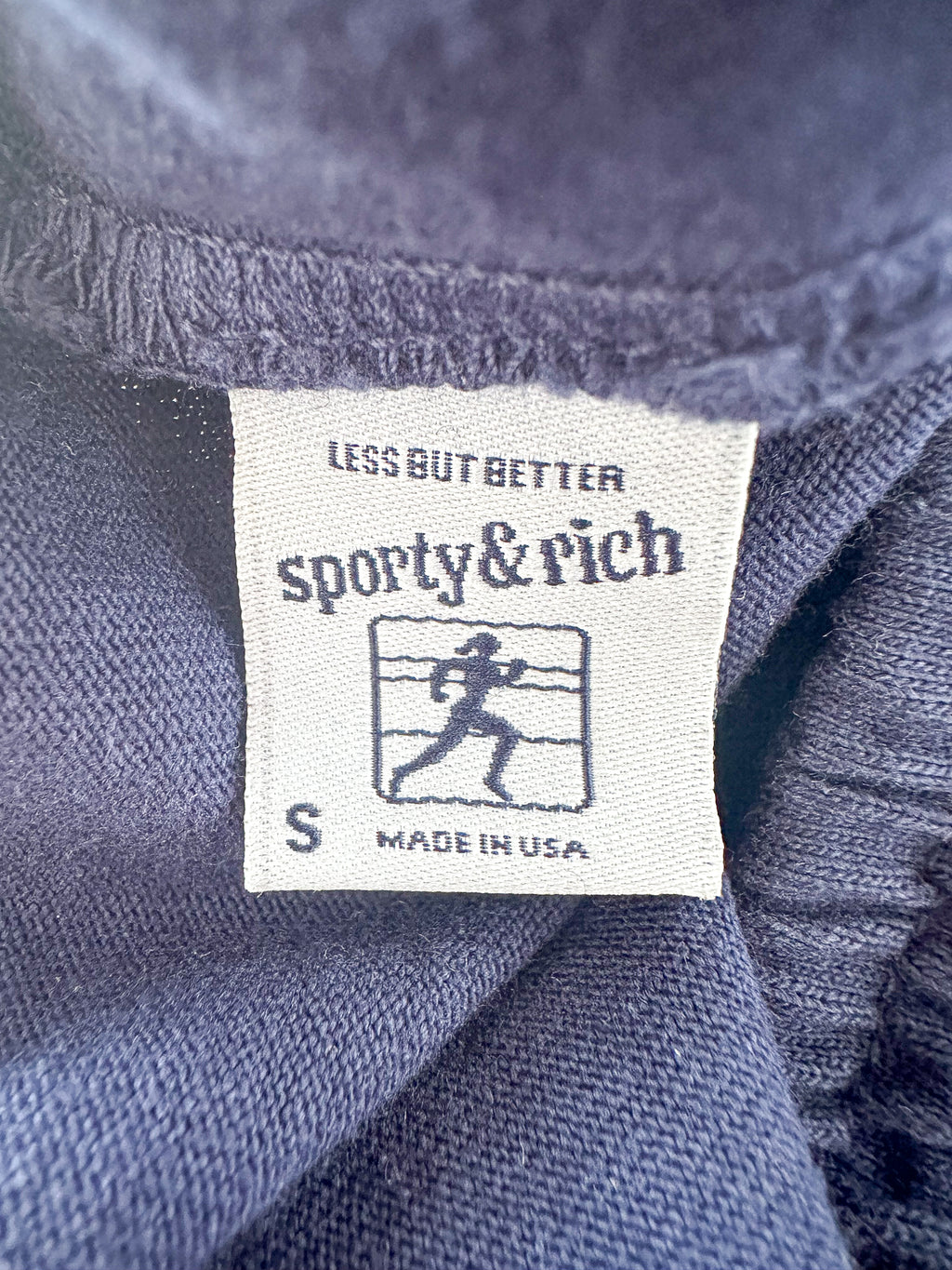 Sporty & Rich Royal Club Cotton Navy Gym Shorts