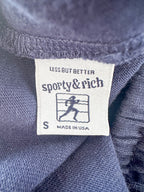 Sporty & Rich Royal Club Cotton Navy Gym Shorts