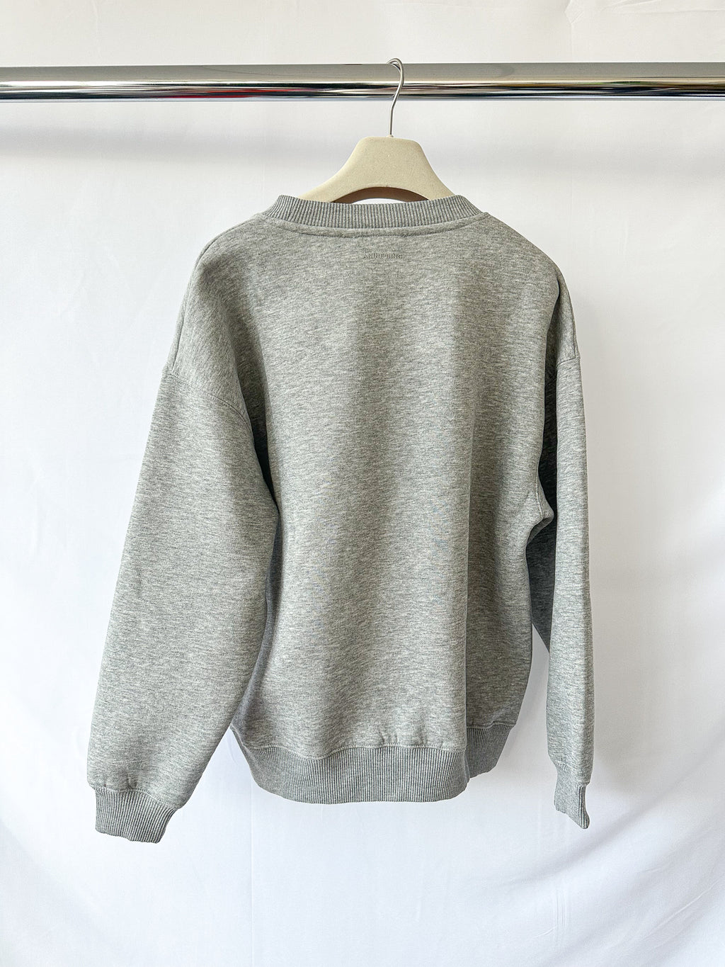 Anine Bing Spencer Logo Print Grey Sweatshirt