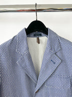 Drake's Mk 4 Games Blazer In Navy Blue Checkboard