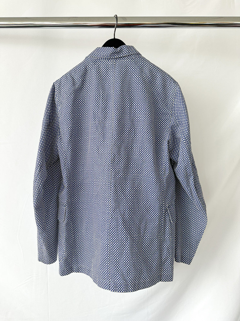 Drake's Mk 4 Games Blazer In Navy Blue Checkboard