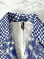 Drake's Mk 4 Games Blazer In Navy Blue Checkboard