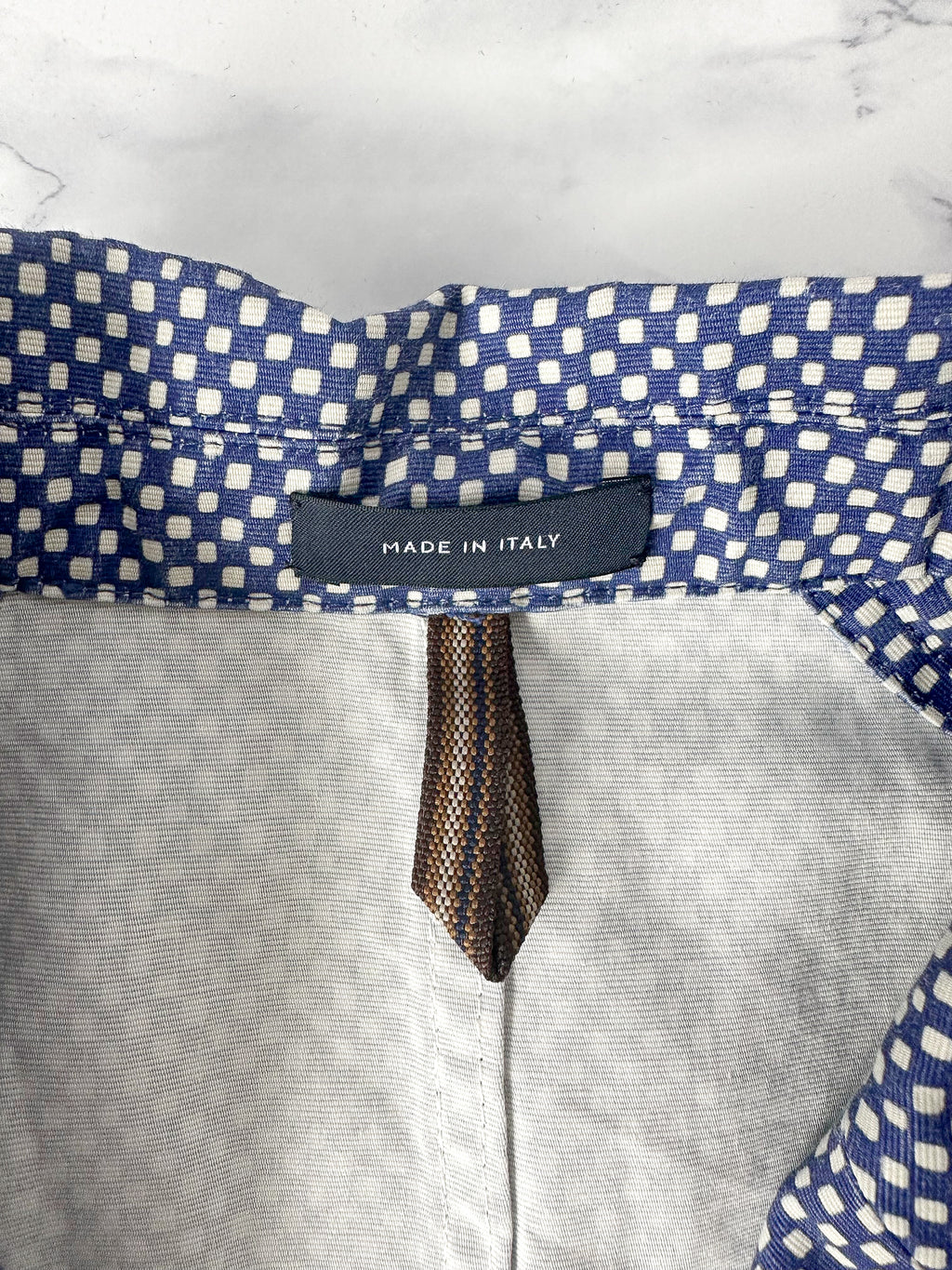 Drake's Mk 4 Games Blazer In Navy Blue Checkboard