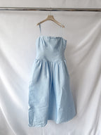 Self-Portrait x Disney Blue Bow Detail Taffeta Flared Dress