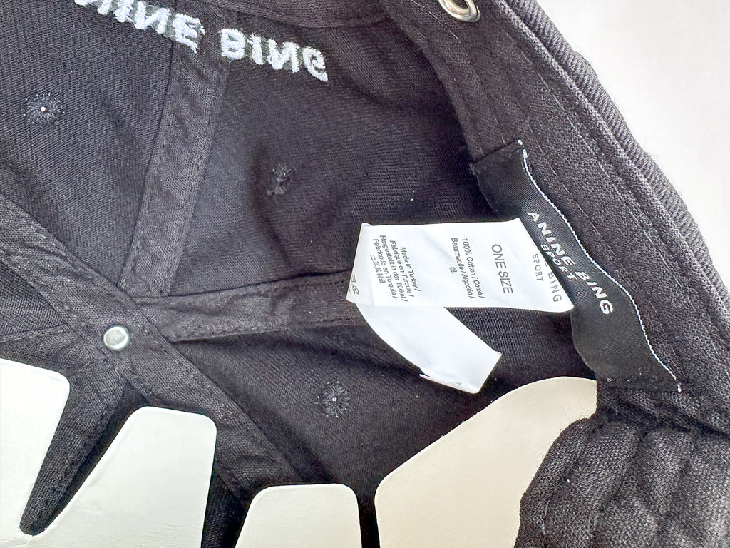 Anine Bing Logo Jeremy Black Baseball Cap