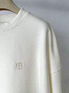 Anine Bing Miles White Logo Embroidered Sweatshirt