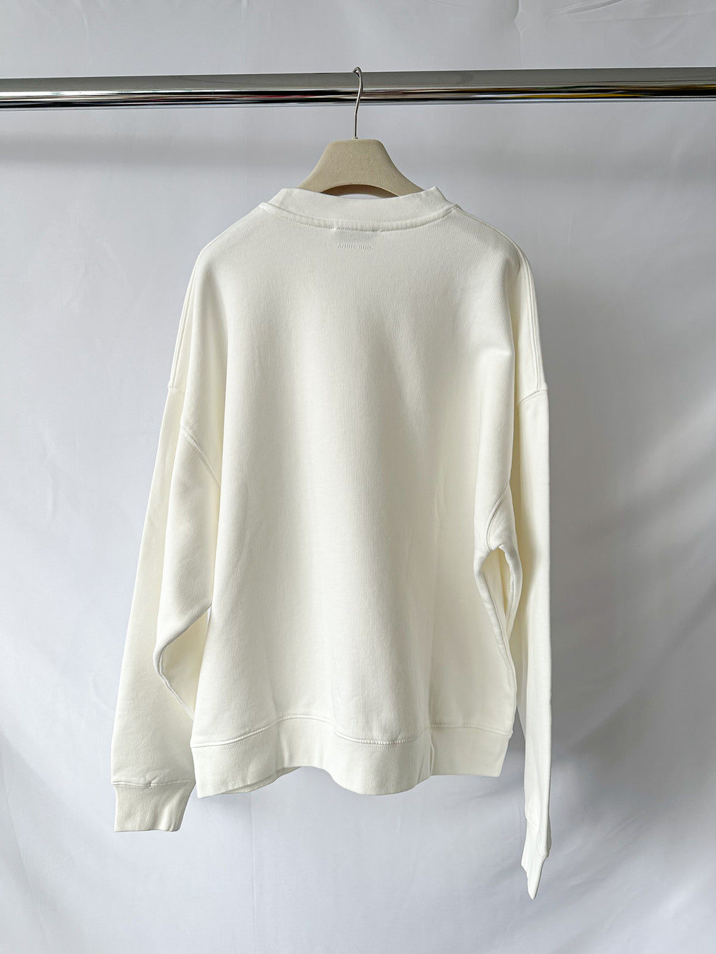 Anine Bing Miles White Logo Embroidered Sweatshirt