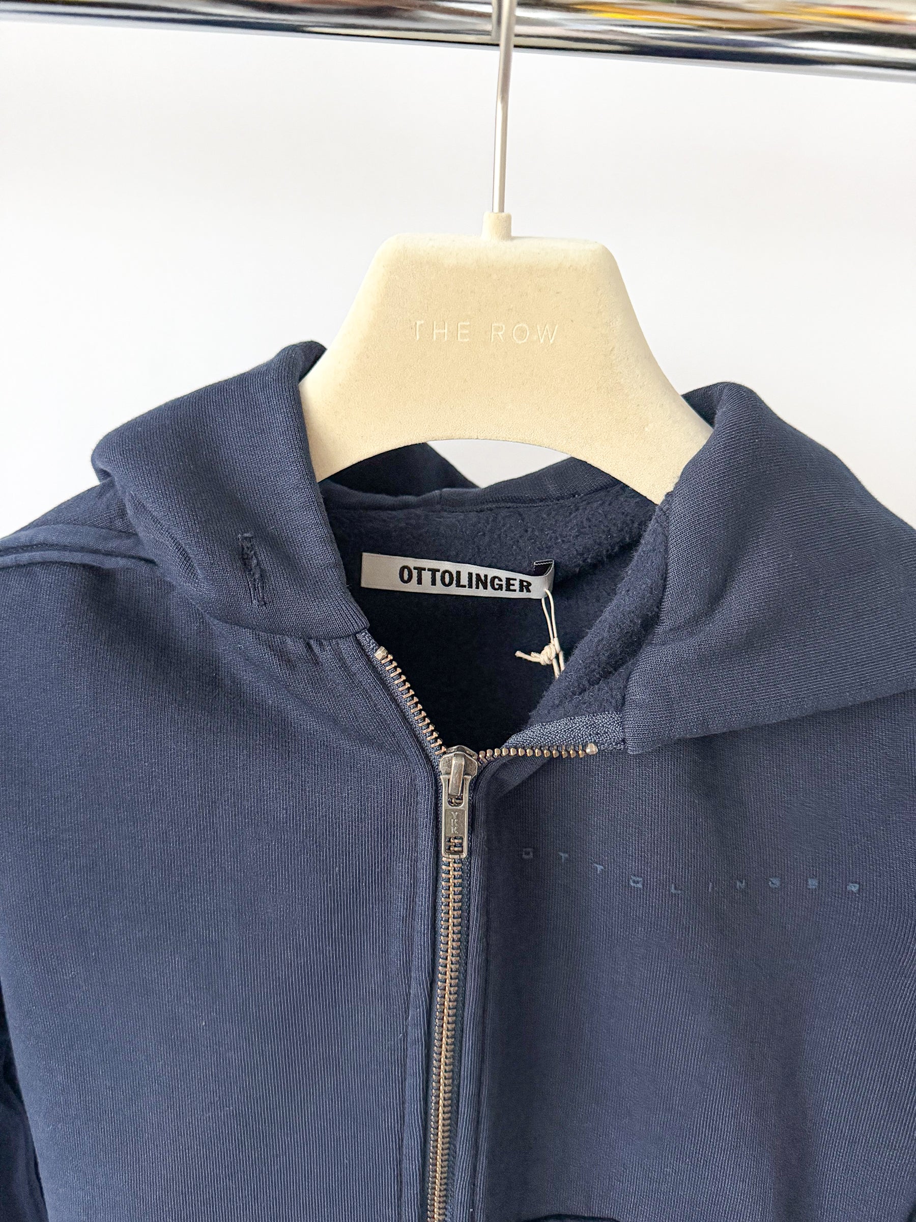 Ottolinger Navy Blue Fitted Zip Hoodie