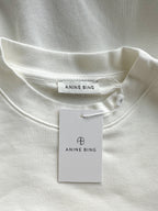Anine Bing Miles White Logo Embroidered Sweatshirt