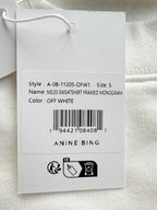 Anine Bing Miles White Logo Embroidered Sweatshirt