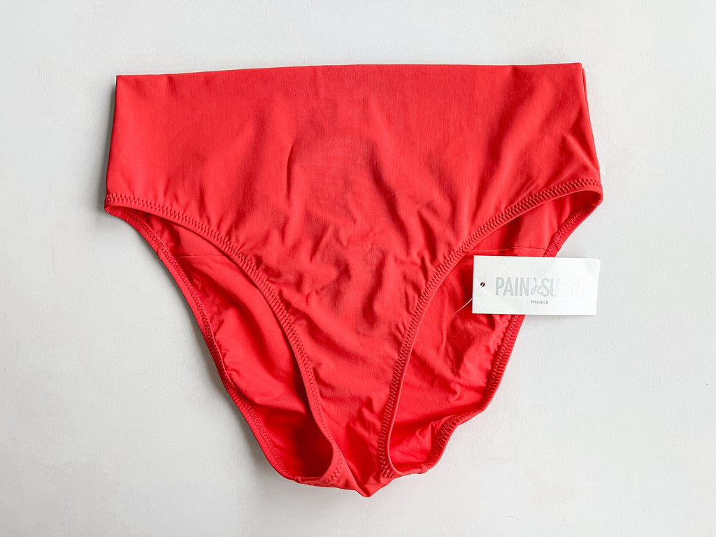 Pain De Sucre Rouge High Waist Bikini Bottom in Tobago
