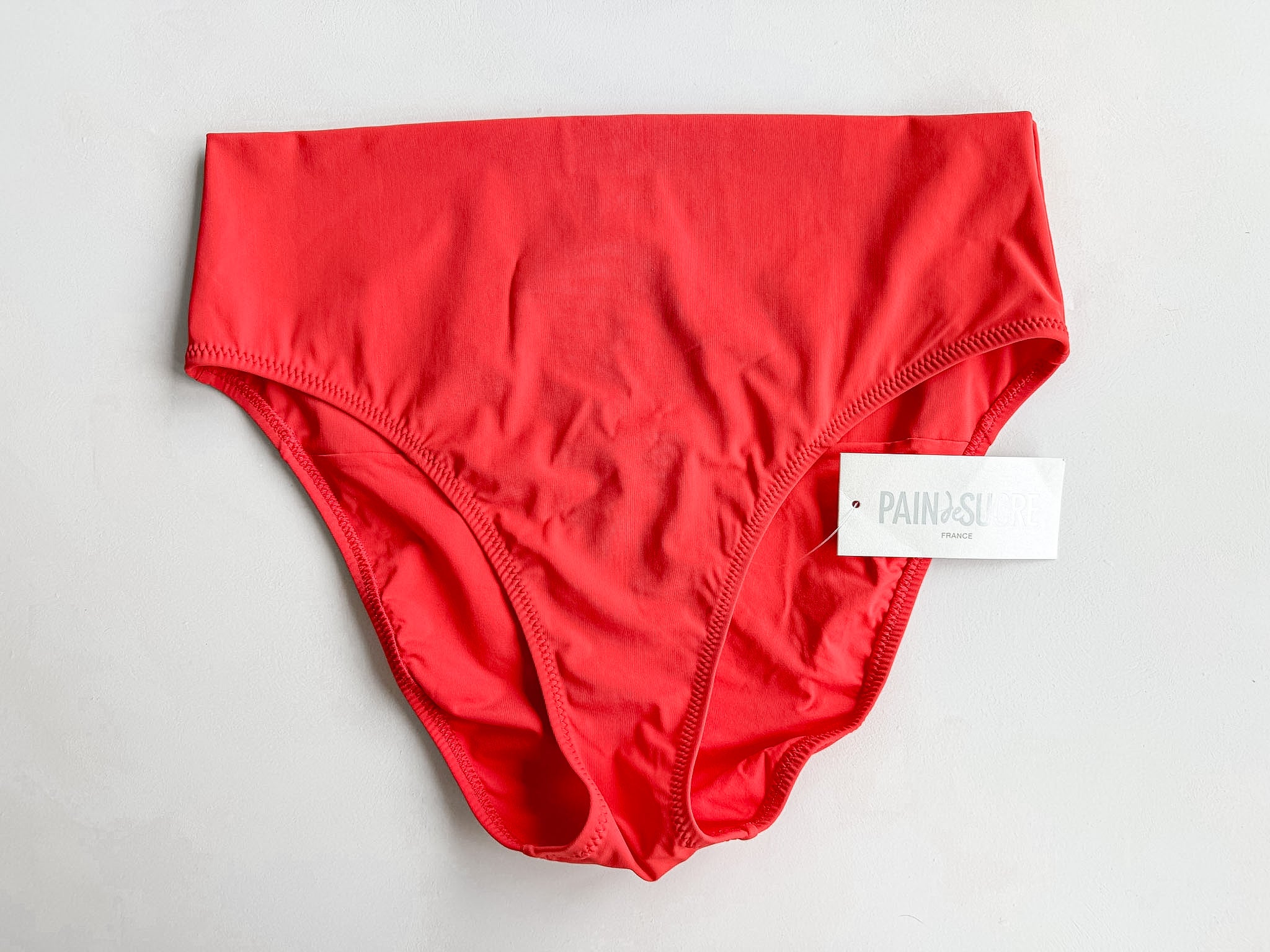 Pain De Sucre Rouge High Waist Bikini Bottom in Tobago