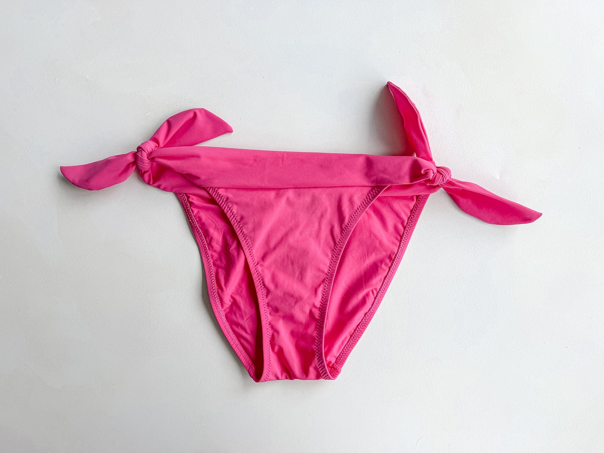 Pain De Sucre Hot Pink Side Tie Bikini Bottom in Diva