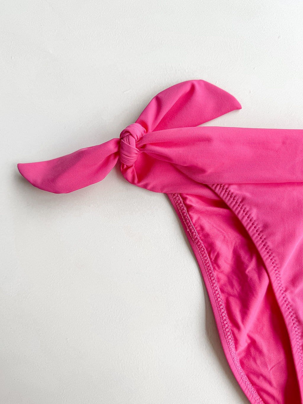 Pain De Sucre Hot Pink Side Tie Bikini Bottom in Diva