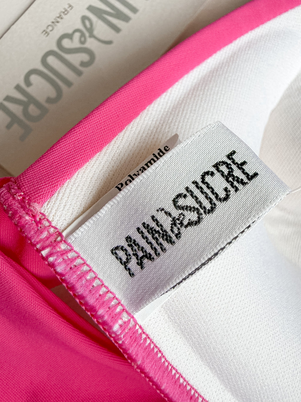 Pain De Sucre Hot Pink Halterneck Tie Bikini Top in Diva