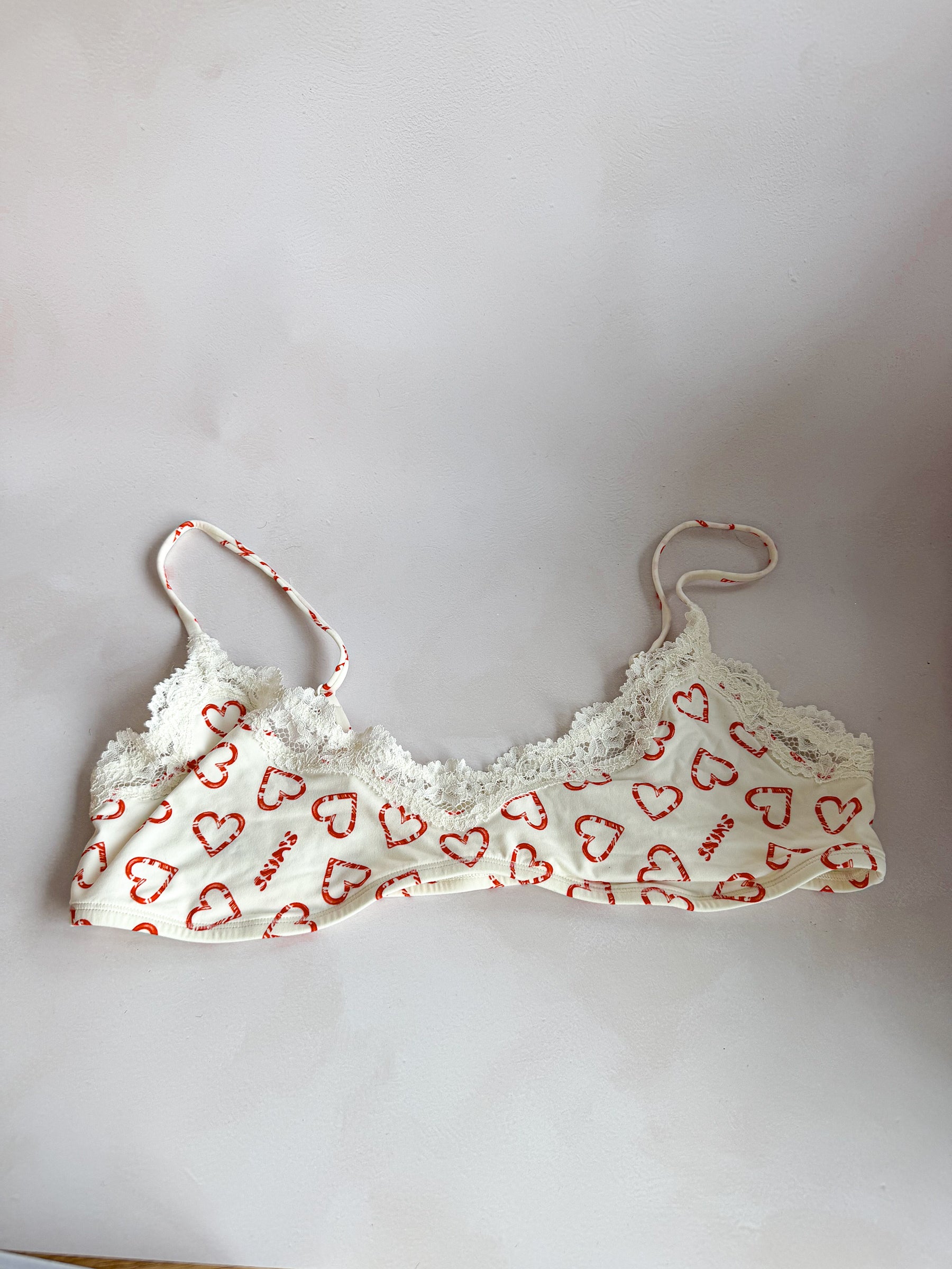 Skims Valentine's Scoop Lace-Trim Jersey Pack Of Two Bralettes