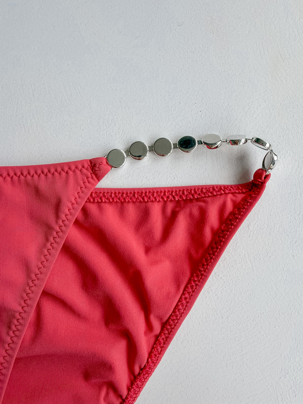 Pain De Sucre Blush Pink Chain Sides Bikini Bottom in Ciron