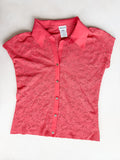 Pain De Sucre Blush Pink Lace Button Blouse Top in Giny