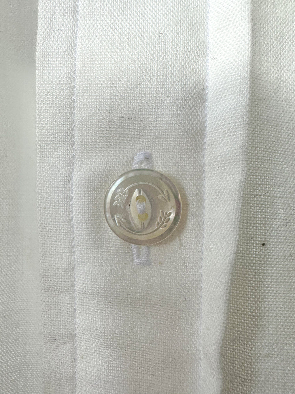 Drake's White Western Double Pocket Shirt