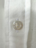 Drake's White Western Double Pocket Shirt