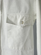 Drake's White Western Double Pocket Shirt