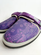 Suicoke Zavo Cab Purple Paisley Slip On Strap Mule Sandals NO BOX