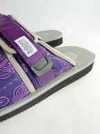 Suicoke Zavo Cab Purple Paisley Slip On Strap Mule Sandals NO BOX