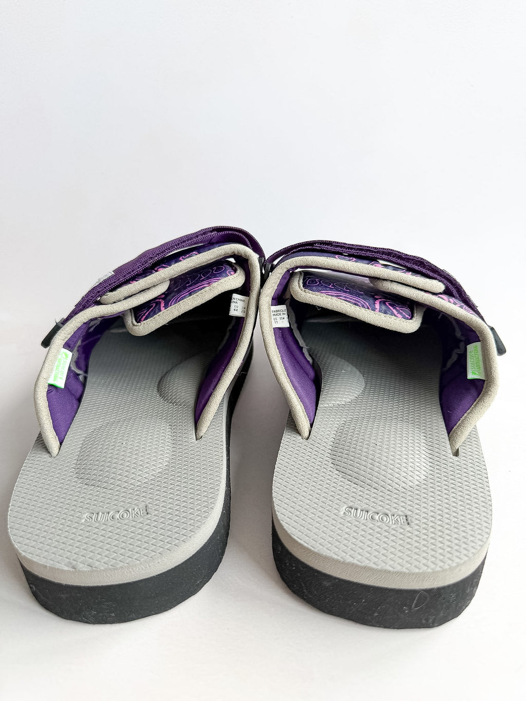 Suicoke Zavo Cab Purple Paisley Slip On Strap Mule Sandals NO BOX