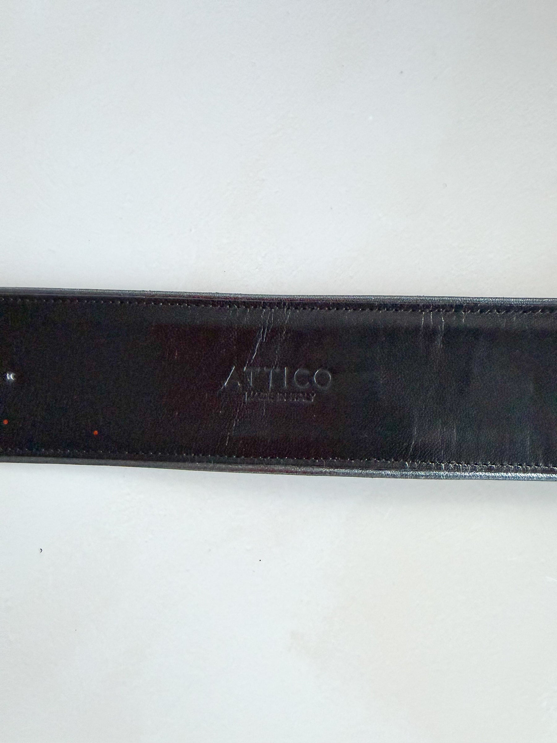 The Attico Blue Glitter Embellished Ankle Cuff Strap