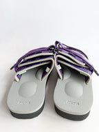 Suicoke Moto Cab Purple Paisley Sandals Sliders
