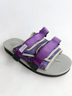 Suicoke Moto Cab Purple Paisley Sandals Sliders