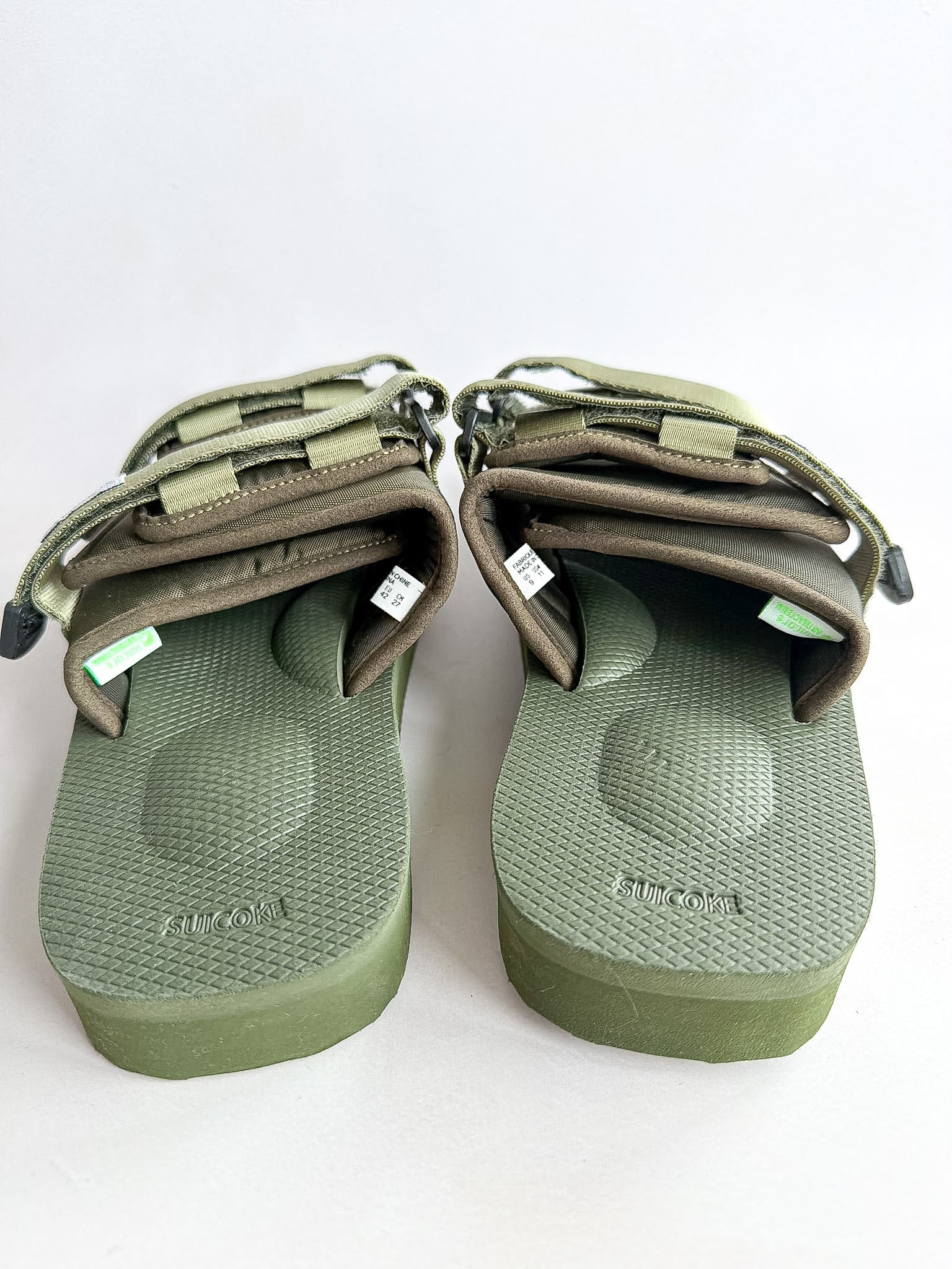 Suicoke Moto Cab Green Sandals Sliders NO BOX