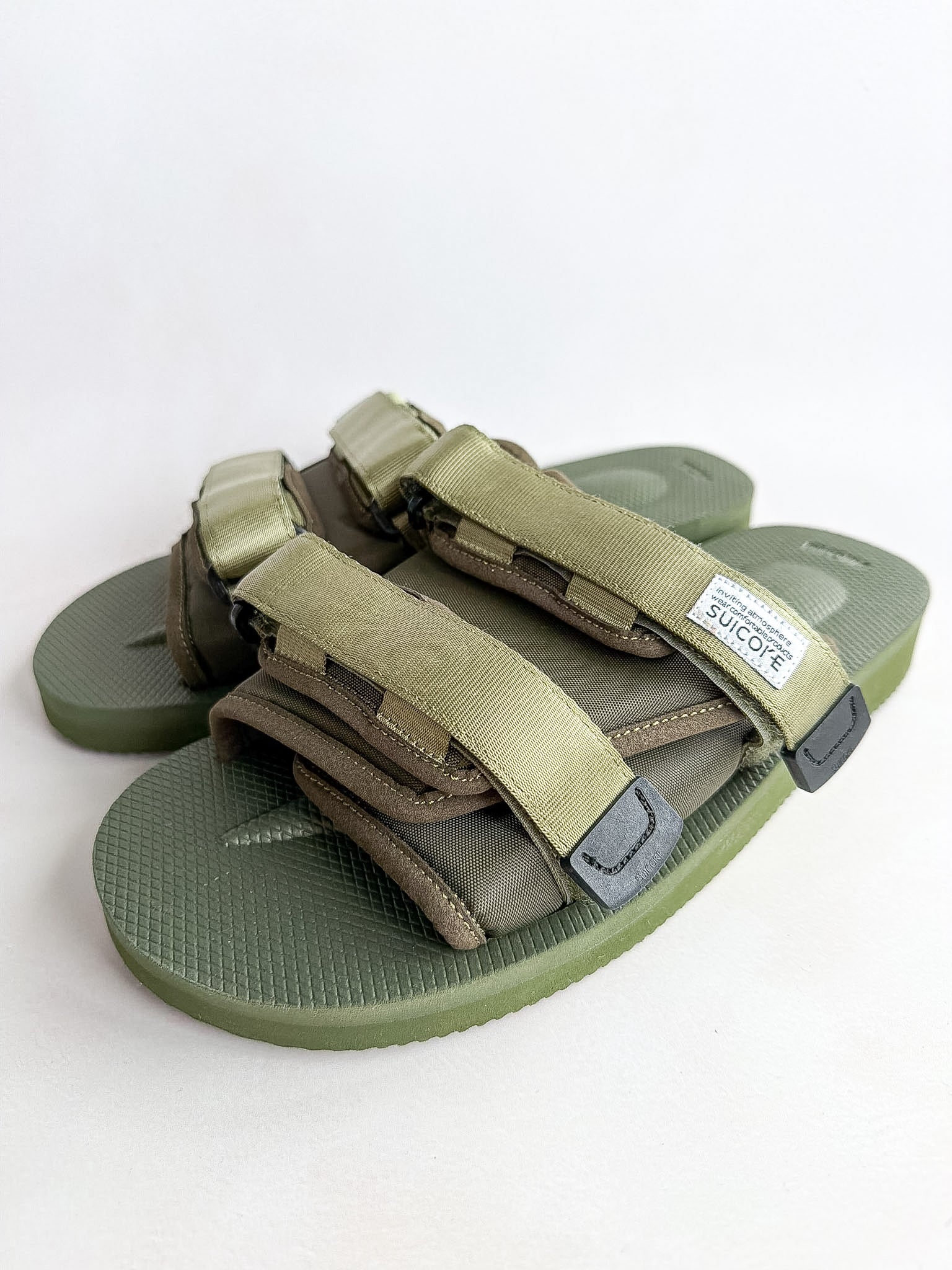 Suicoke Moto Cab Green Sandals Sliders NO BOX