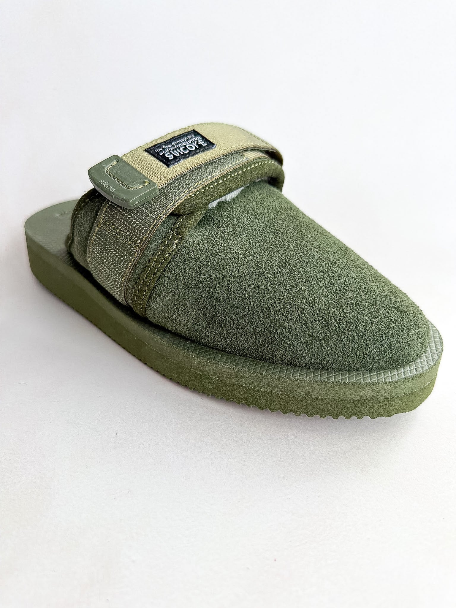 Suicoke Women's Green Zavo Shearling Slippers Sliders NO BOX