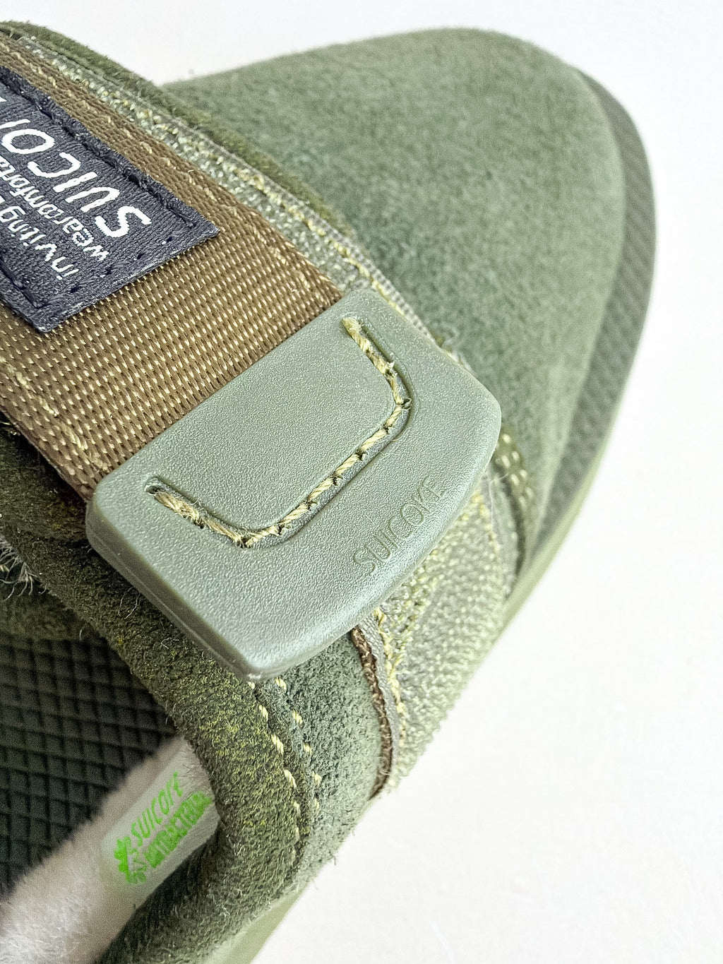 Suicoke Women's Green Zavo Shearling Slippers Sliders NO BOX
