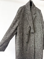 Calvin Klein Boucle Wool Blend Black Coat