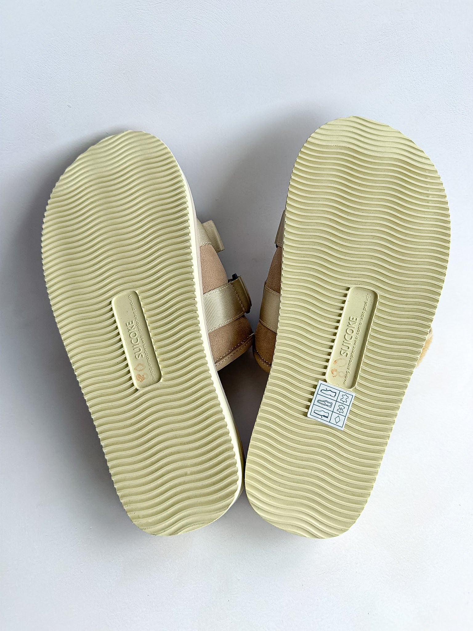 Suicoke Moto Cab Beige Shearling Sandals Sliders NO BOX