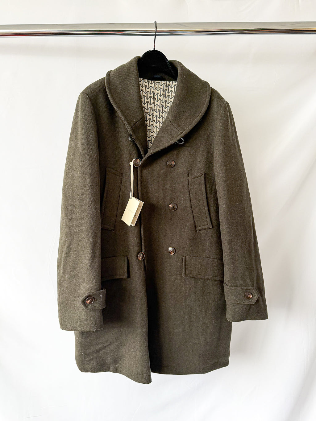 Moncrief Double Breasted Dark Green Coat