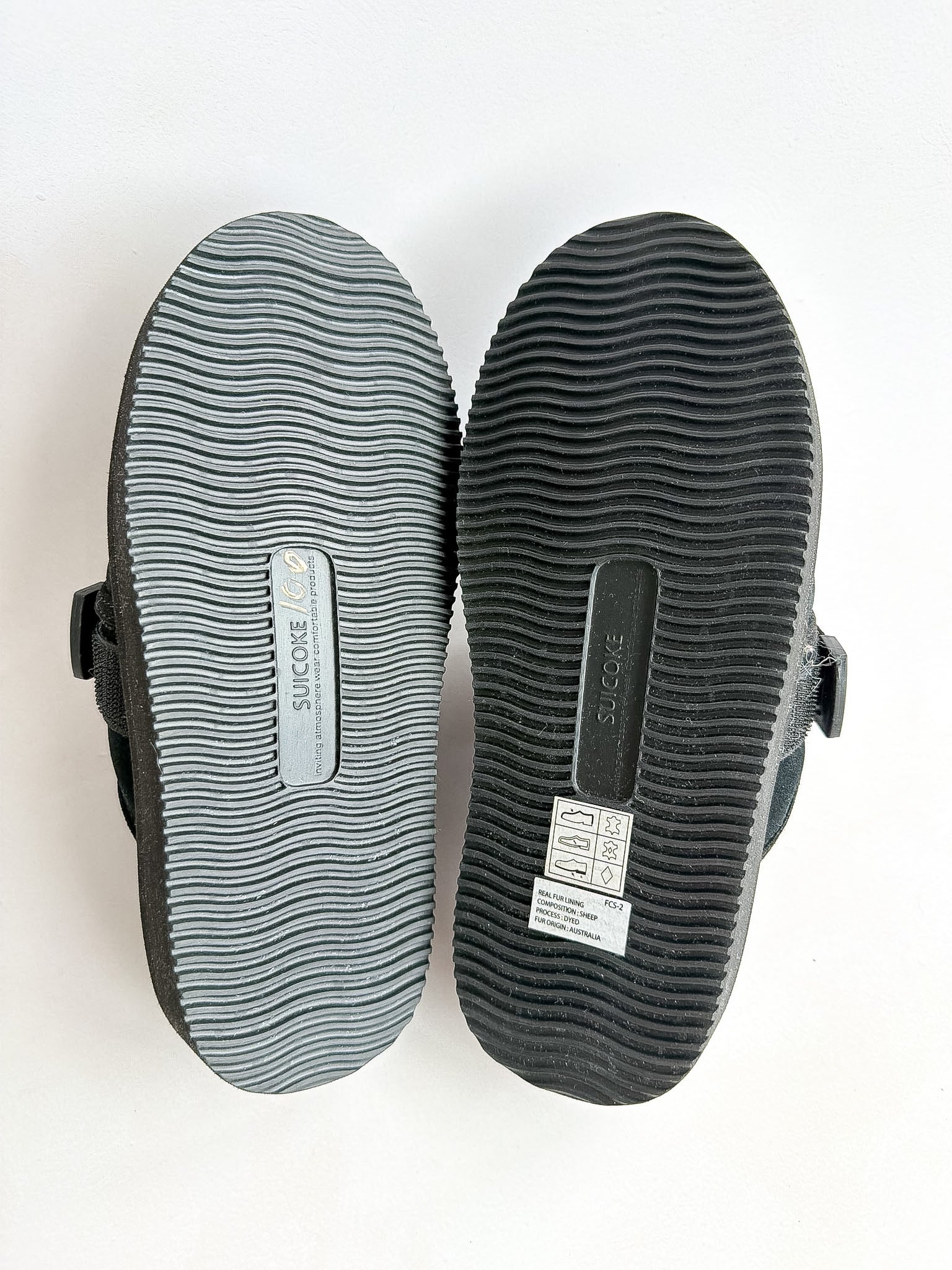Suicoke Women's Black Zavo Shearling Slippers Sliders NO BOX