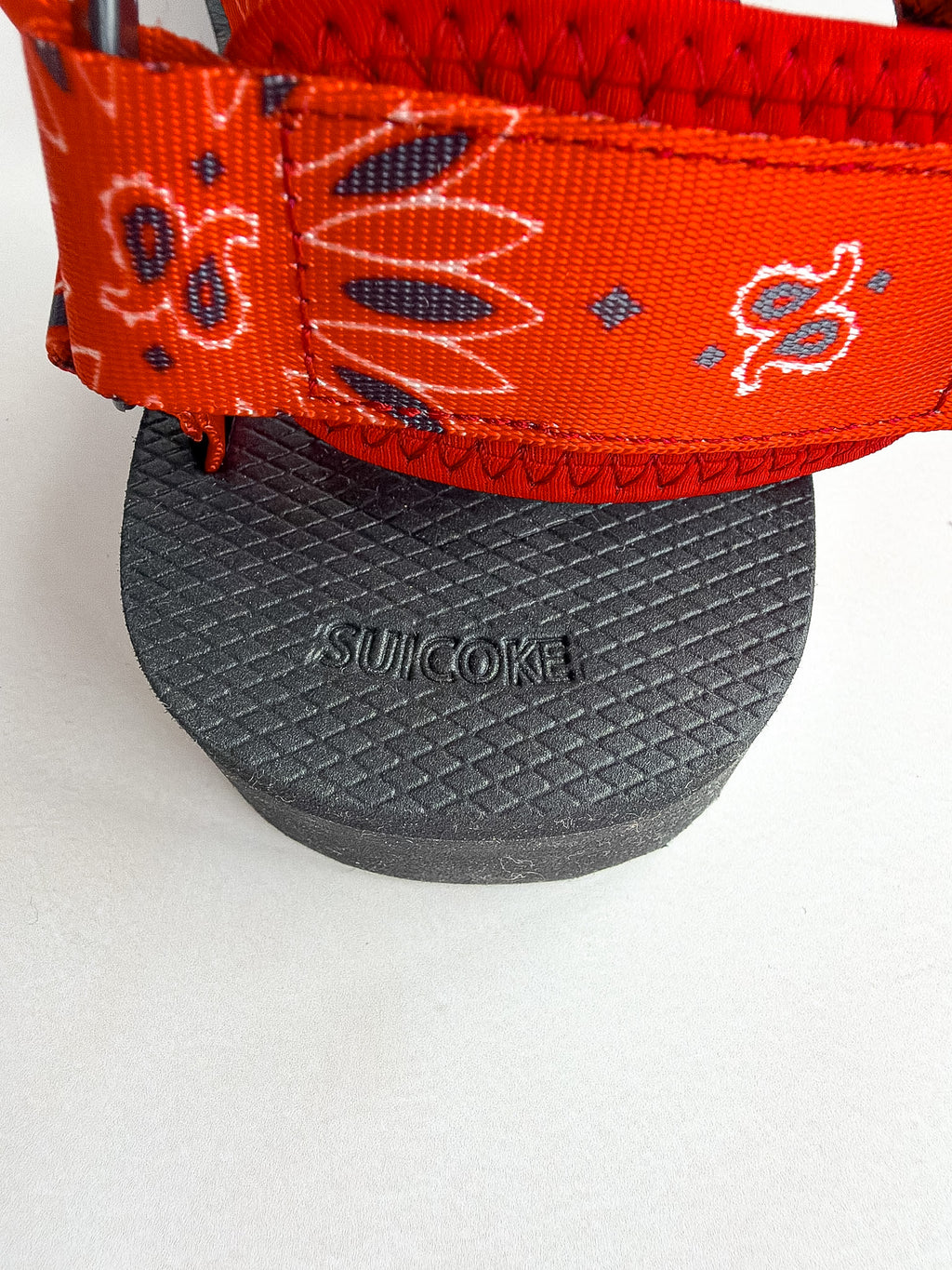 Suicoke Red Black Paisley Sandals NO BOX