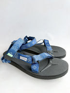 Suicoke Blue Black Paisley Sandals NO BOX