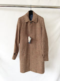 Douglas Hayward Raglan Sleeve Harris Tweed Houndstooth Print Coat
