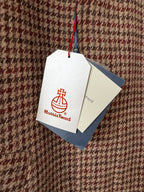 Douglas Hayward Raglan Sleeve Harris Tweed Houndstooth Print Coat