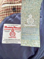 Douglas Hayward Raglan Sleeve Harris Tweed Houndstooth Print Coat