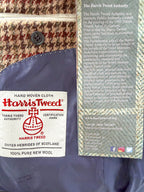 Douglas Hayward Raglan Sleeve Harris Tweed Houndstooth Print Coat