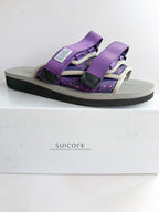 Suicoke Moto Cab Purple Paisley Sandals Sliders