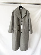 Barena Grey Double Breasted Gazabin Granelo Coat