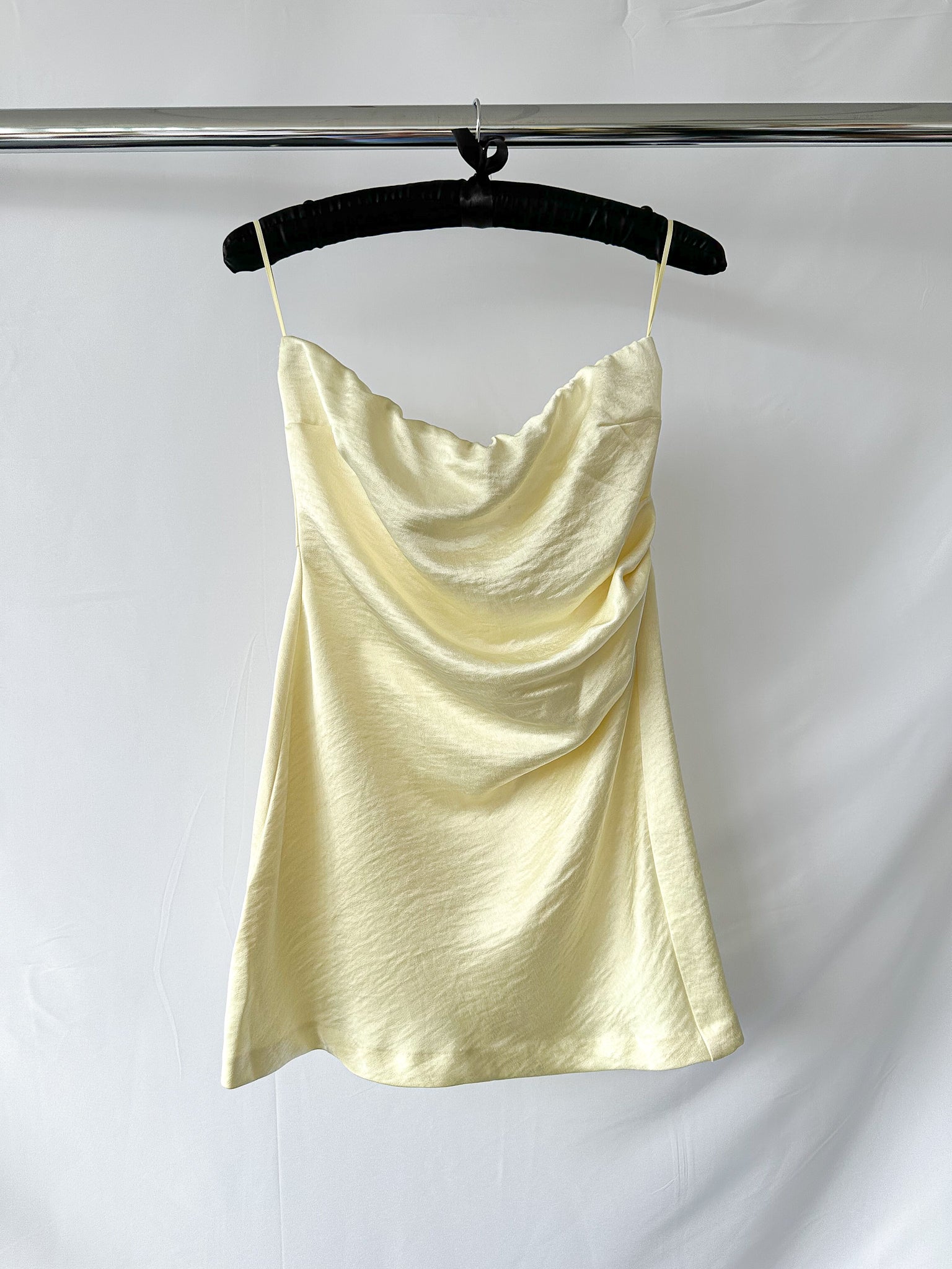 Bec & Bridge Symone Ice Yellow Strapless Mini Dress