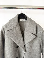 Barena Grey Double Breasted Gazabin Granelo Coat