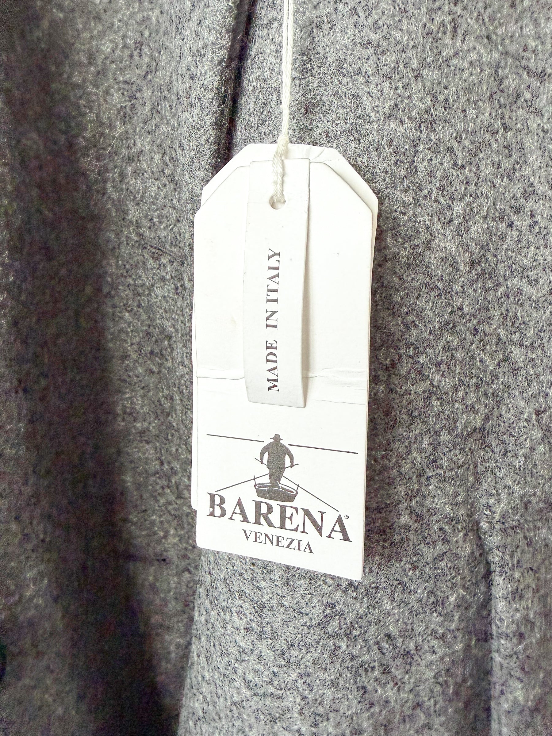 Barena Grey Double Breasted Gazabin Granelo Coat